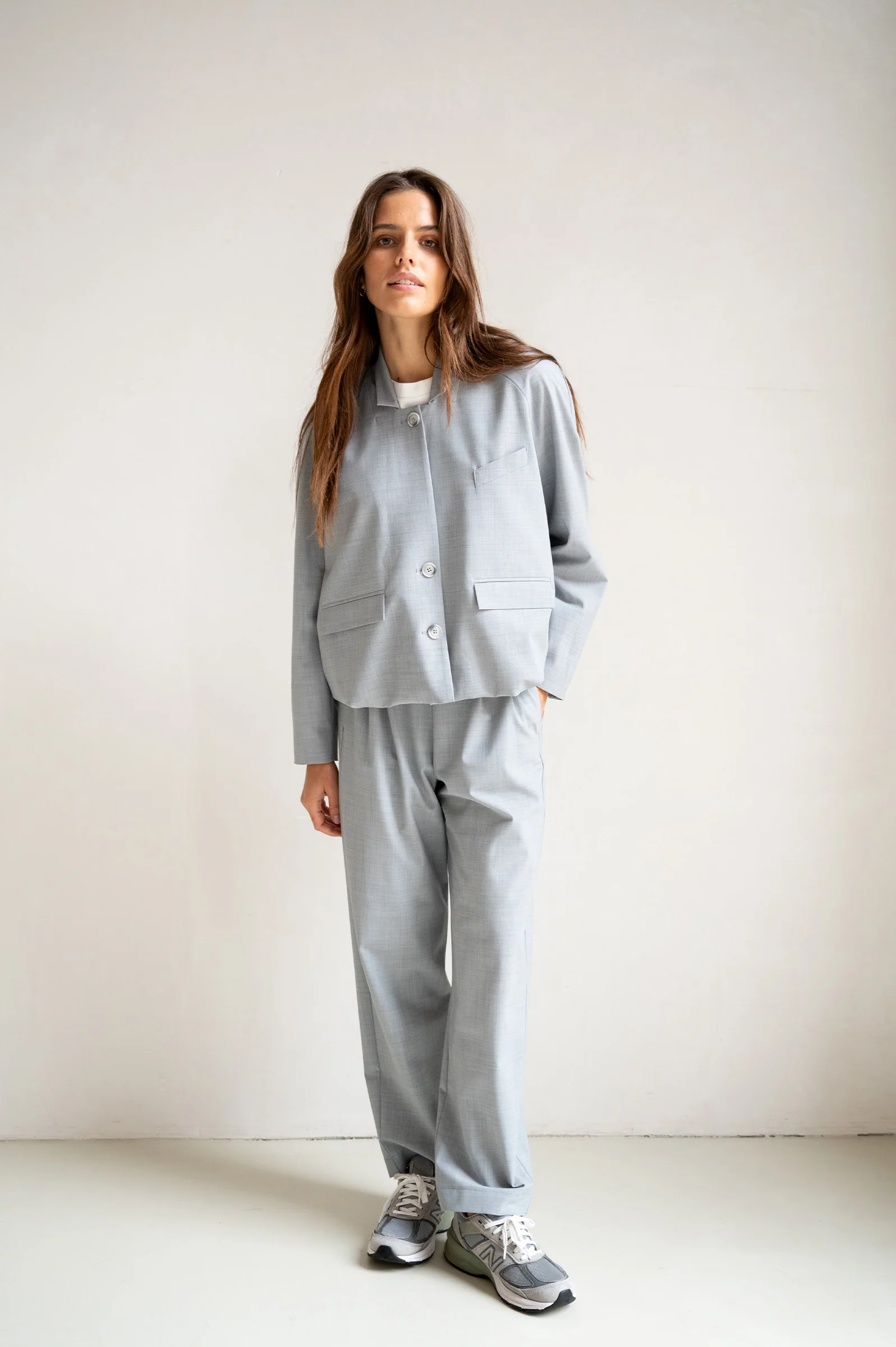 BLAZER (S26N1690) GREY MELANGE