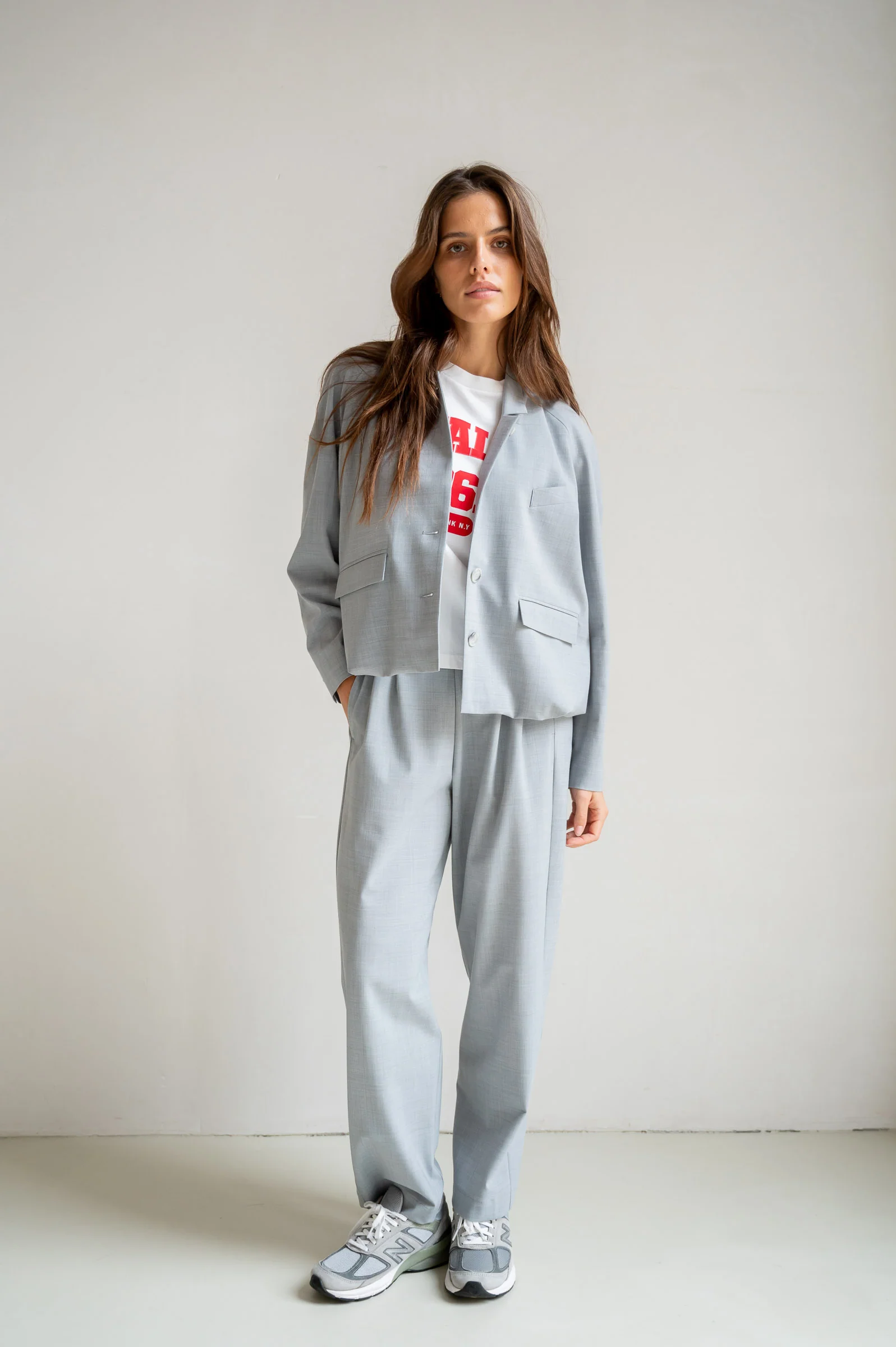 BLAZER (S26N1690) GREY MELANGE - Image 6