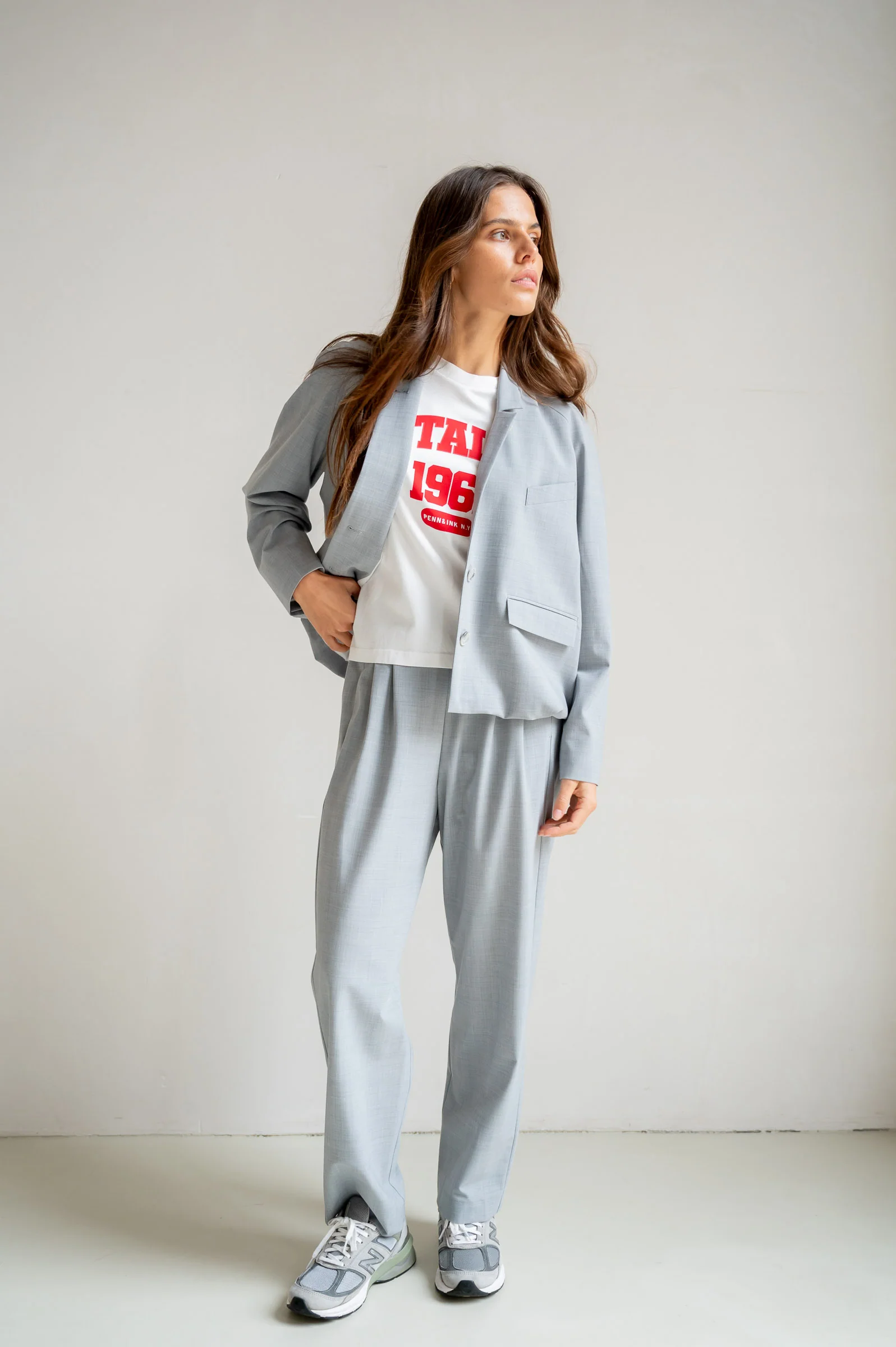 BLAZER (S26N1690) GREY MELANGE - Image 7