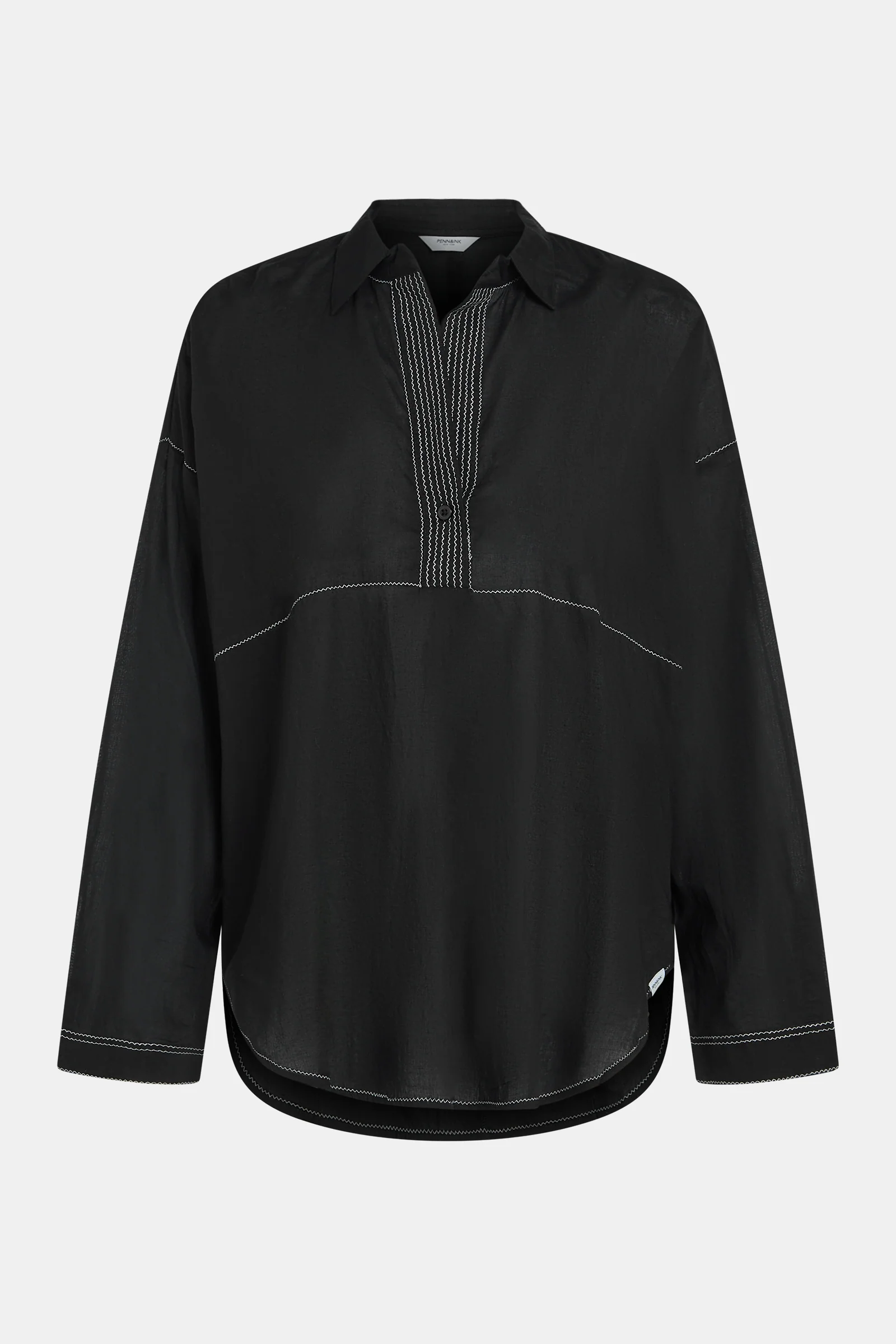BLOUSE (S26SE040) BLACK - ECRU - Image 2