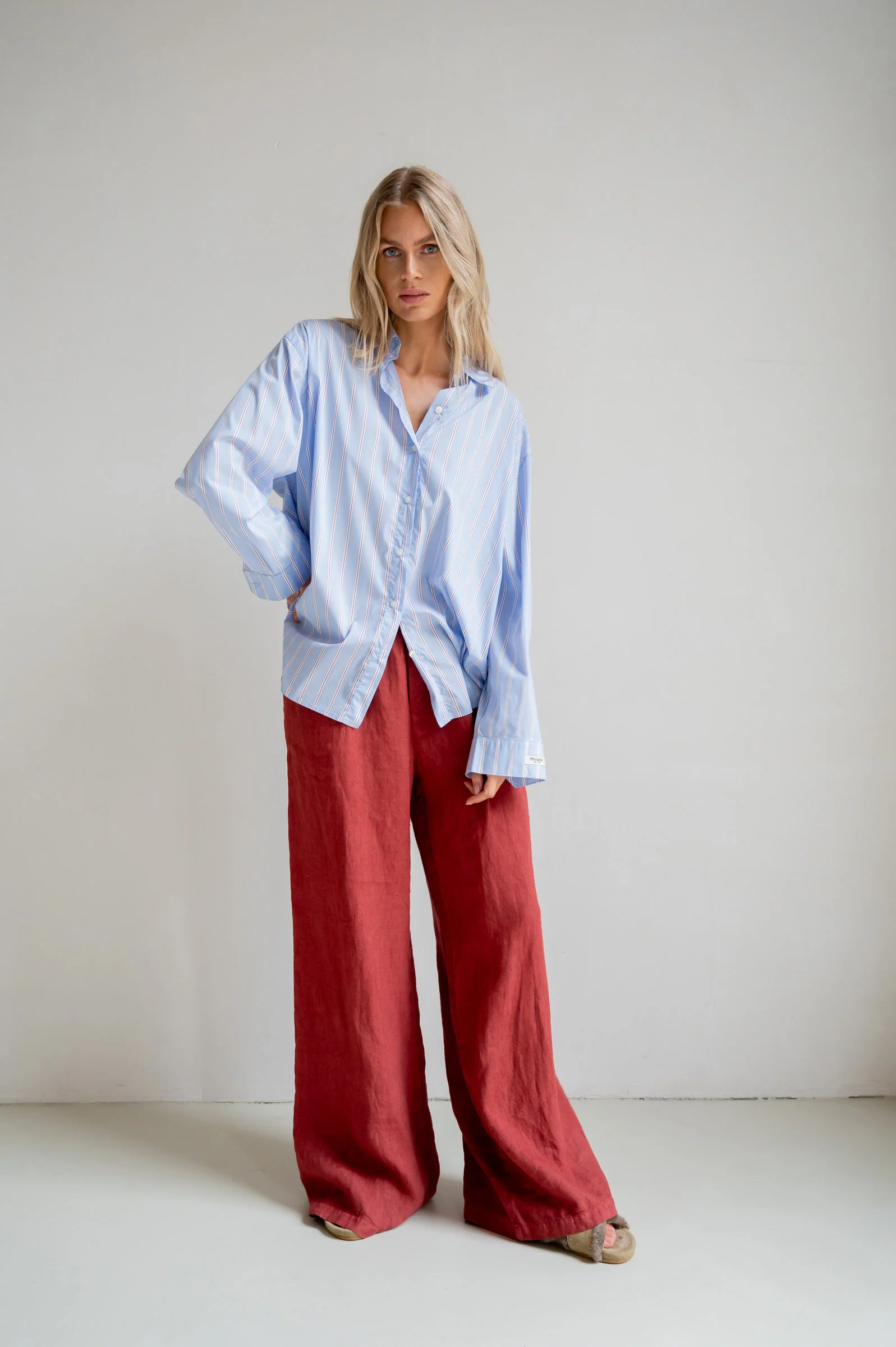 BLOUSE STRIPE (S26Z831) BLUE - Image 4