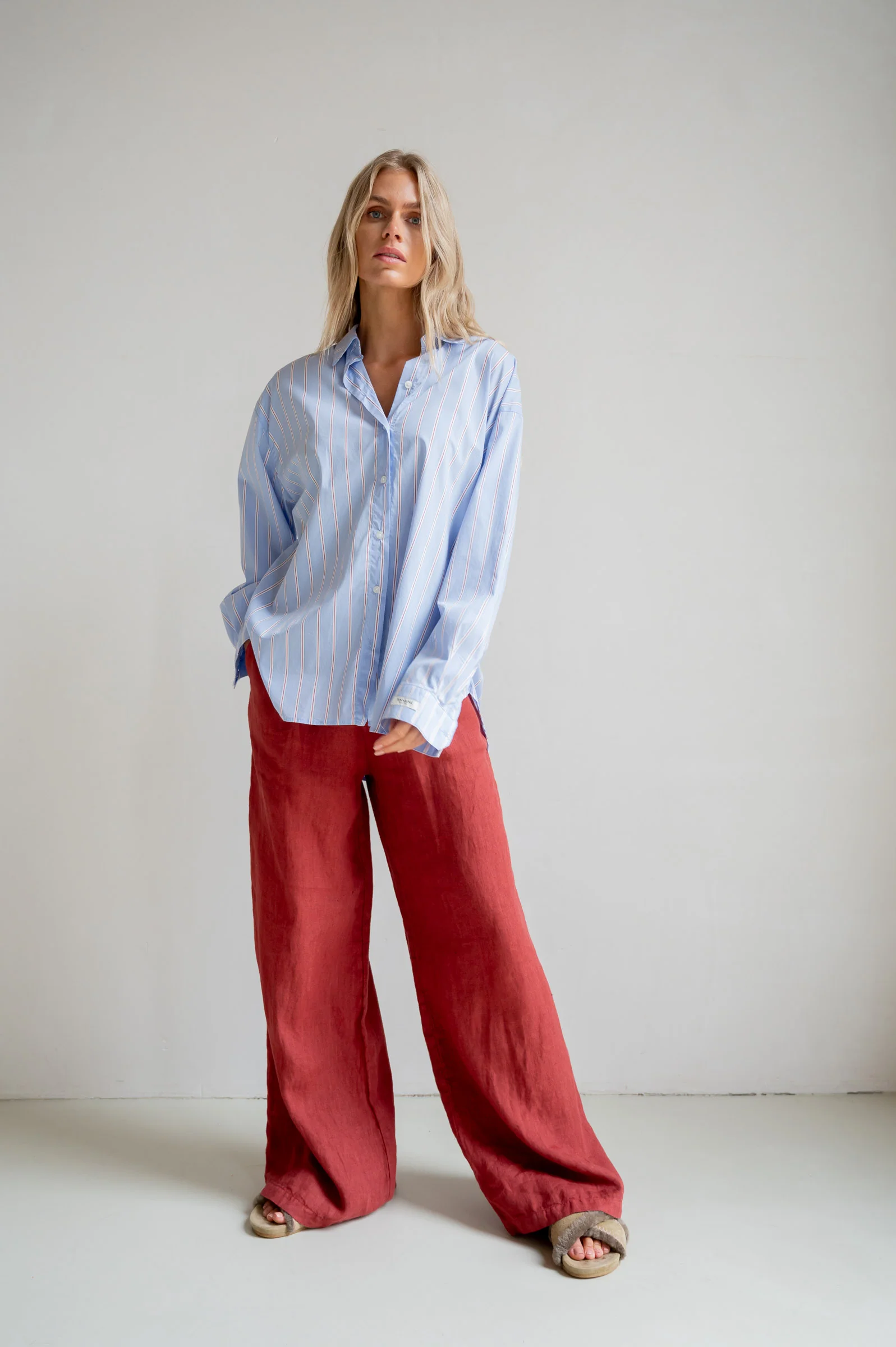 BLOUSE STRIPE (S26Z831) BLUE - Image 6