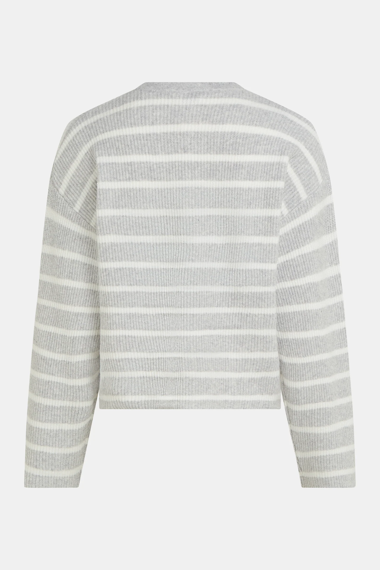 CARDIGAN STRIPE (S26B390) GREY MELANGE - ECRU - Image 3