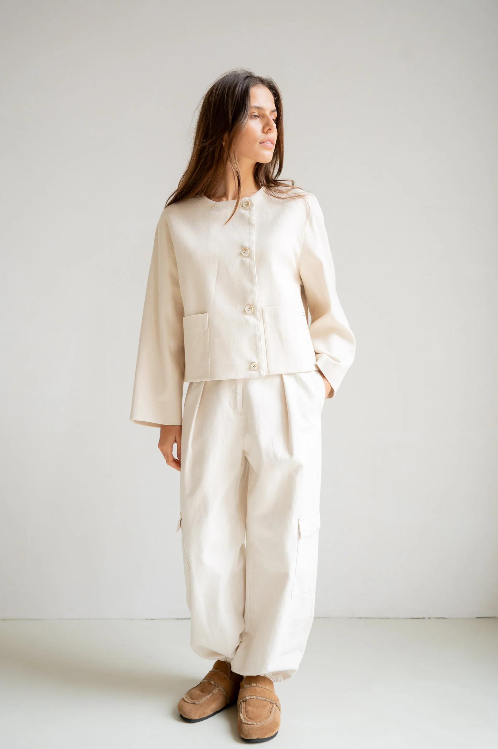 JACKET (S26C361) ECRU - Image 6