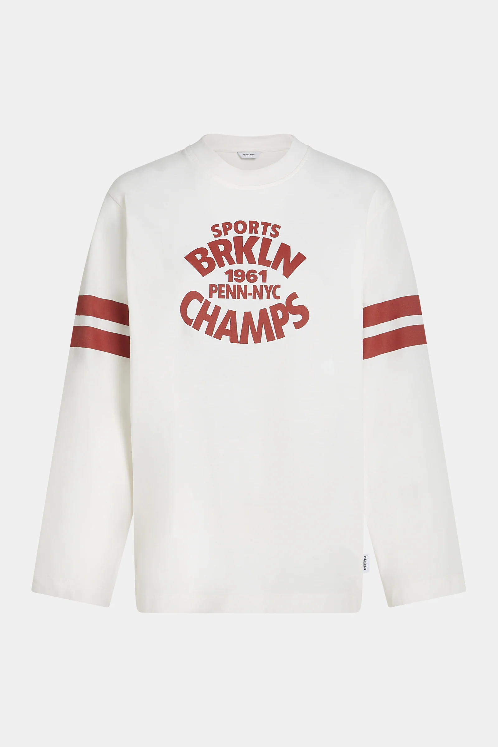 LONGSLEEVE PRINT (S26F1807) ECRU - BURGUNDY - Image 2