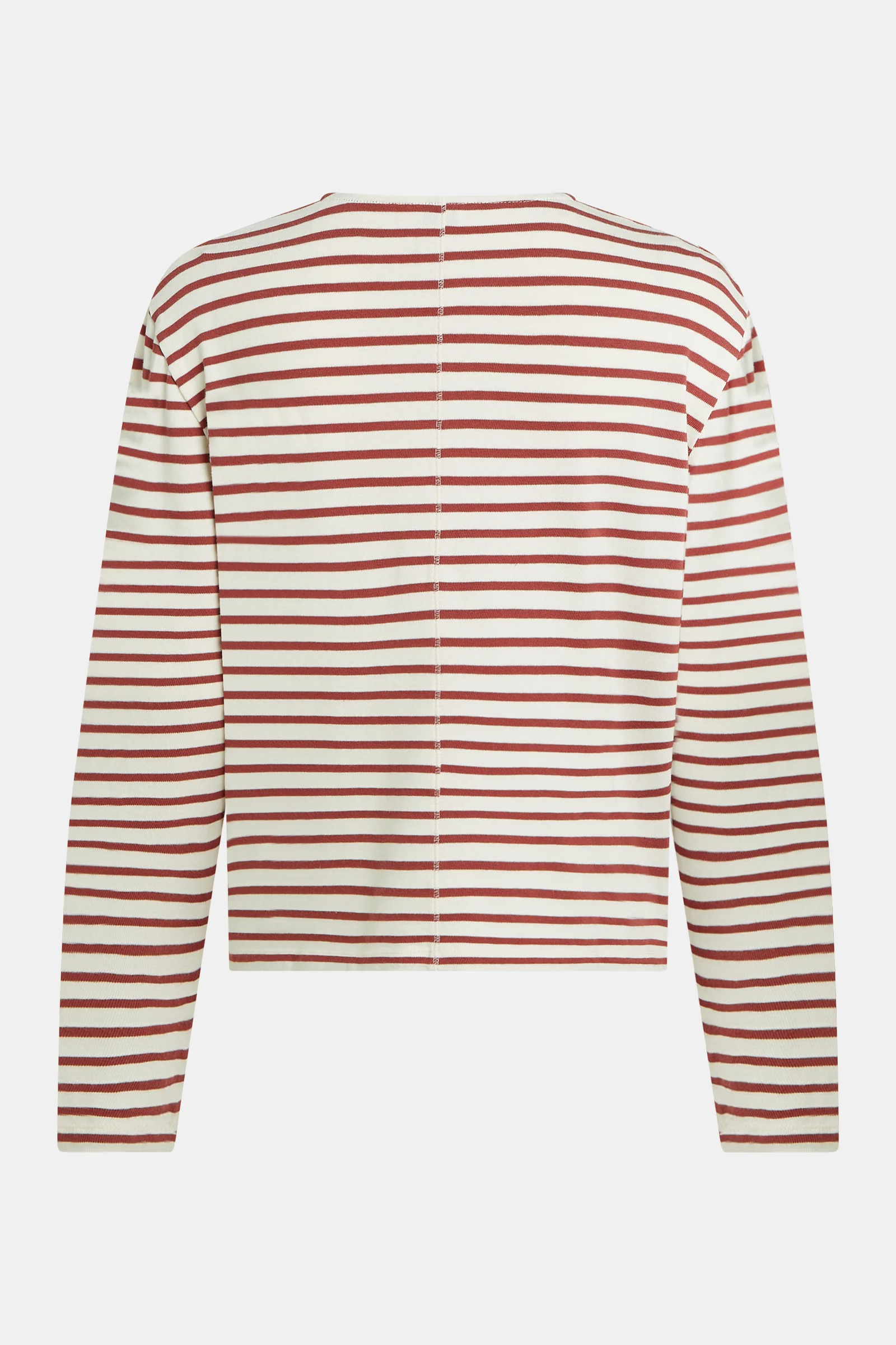 LONGSLEEVE STRIPE (S26F1806) ECRU - BURGUNDY - Image 3