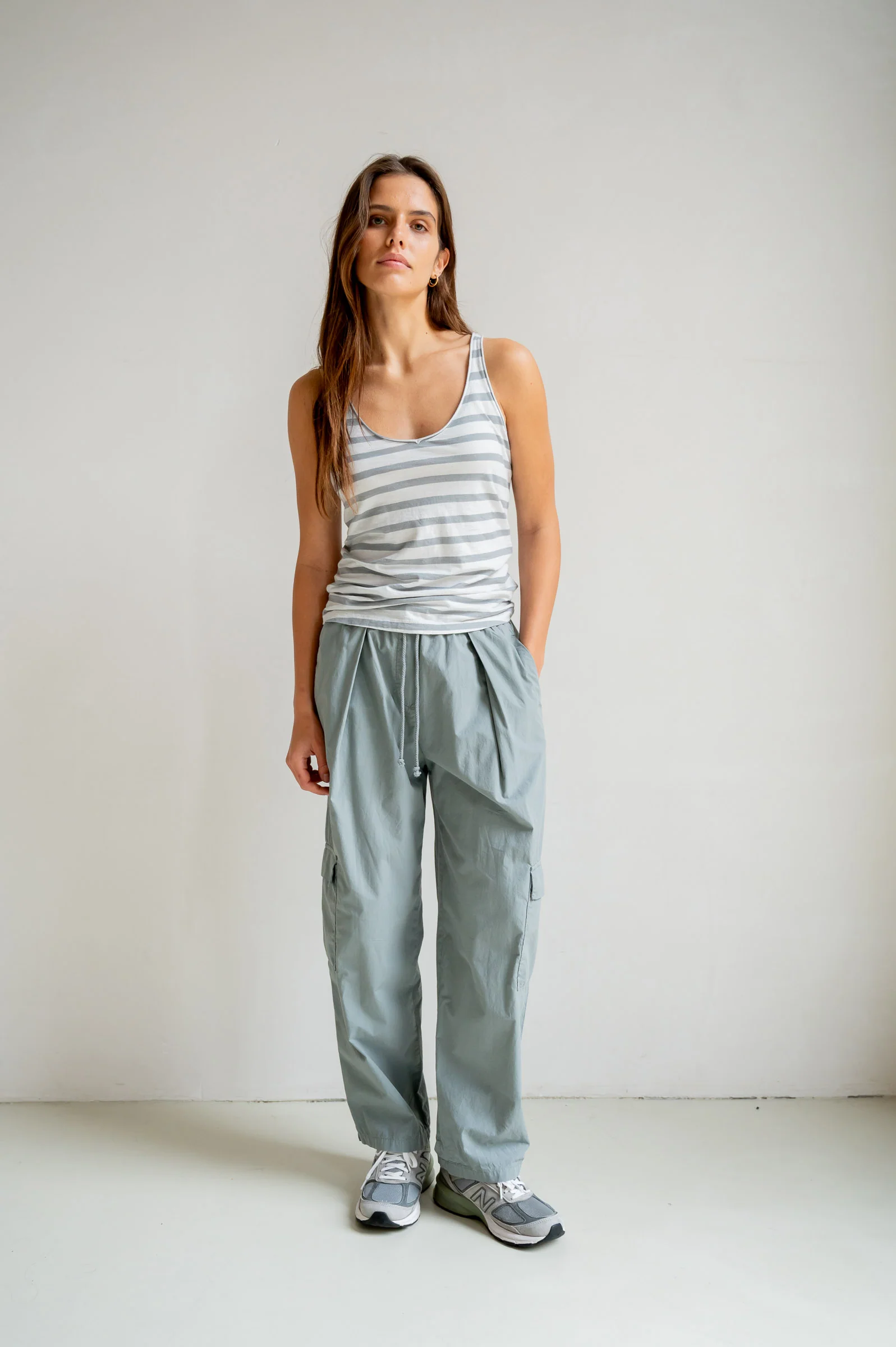SINGLET STRIPE (S26F1802) CHALK - MONUMENT - Image 5