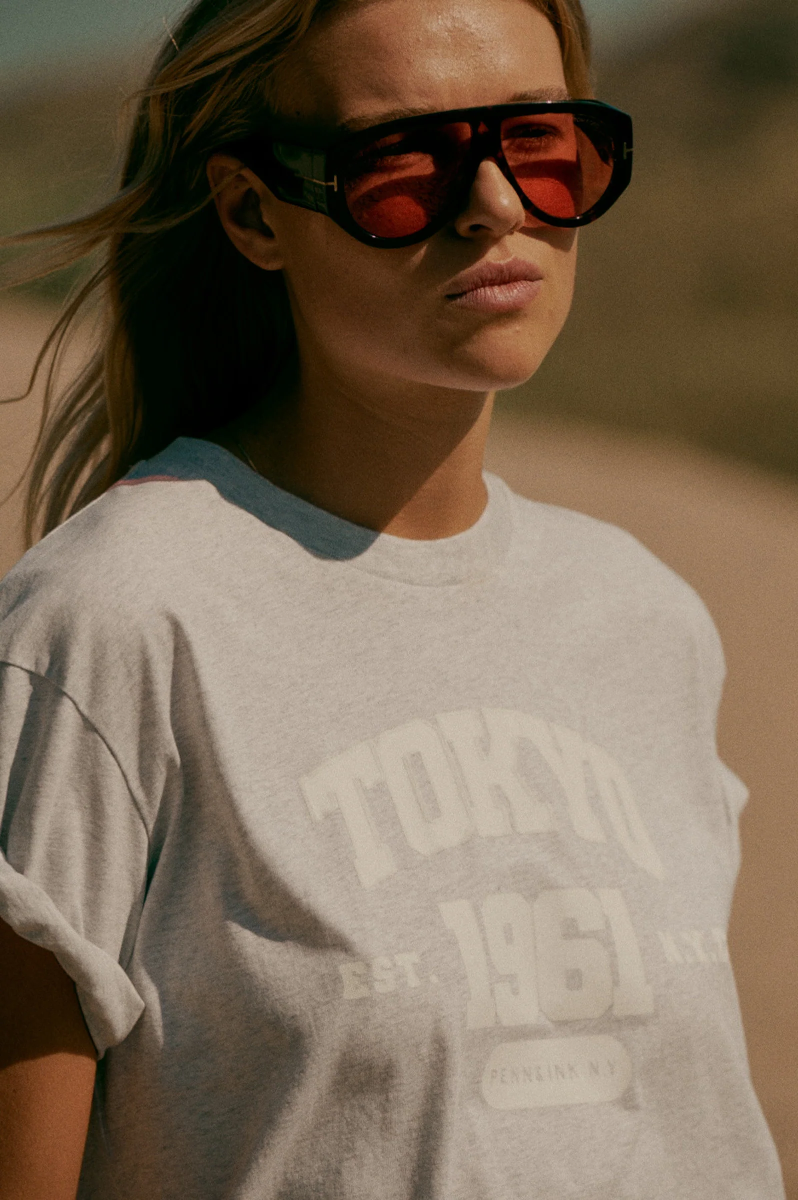 T-SHIRT PRINT (S26F1812) GREY MELANGE - WHITE - Image 4