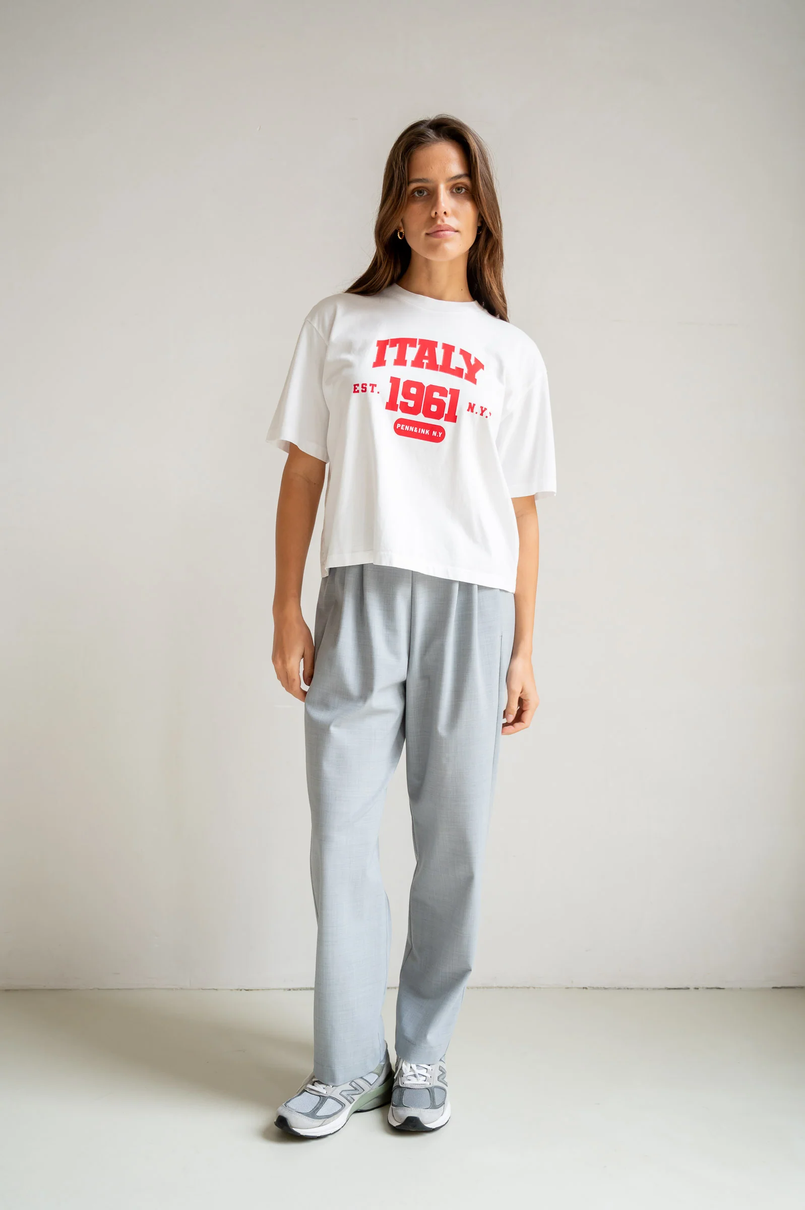 T-SHIRT PRINT (S26F1813) WHITE - TOMATO