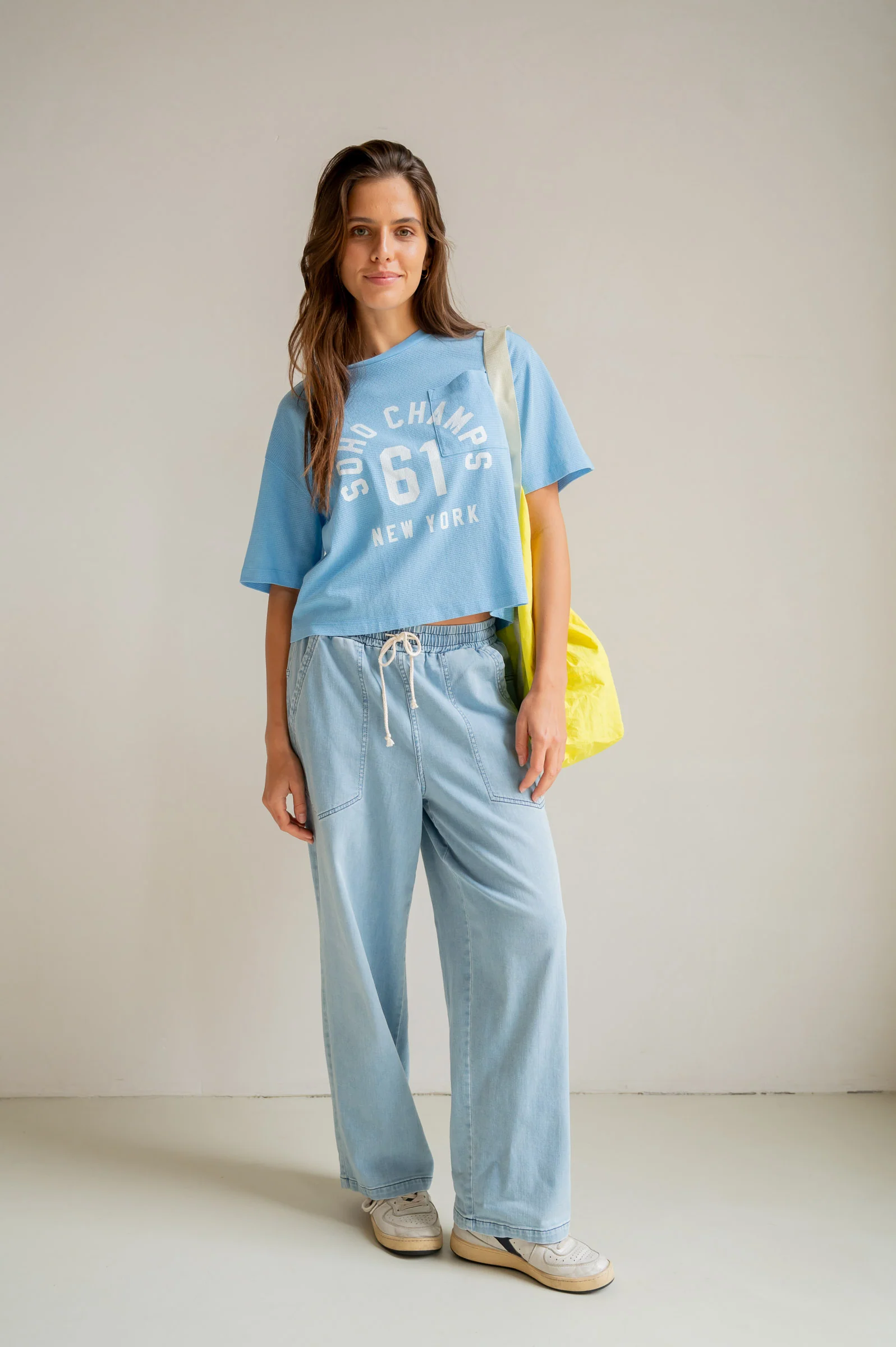 T-SHIRT PRINT (S26F1839) CIEL - WHITE