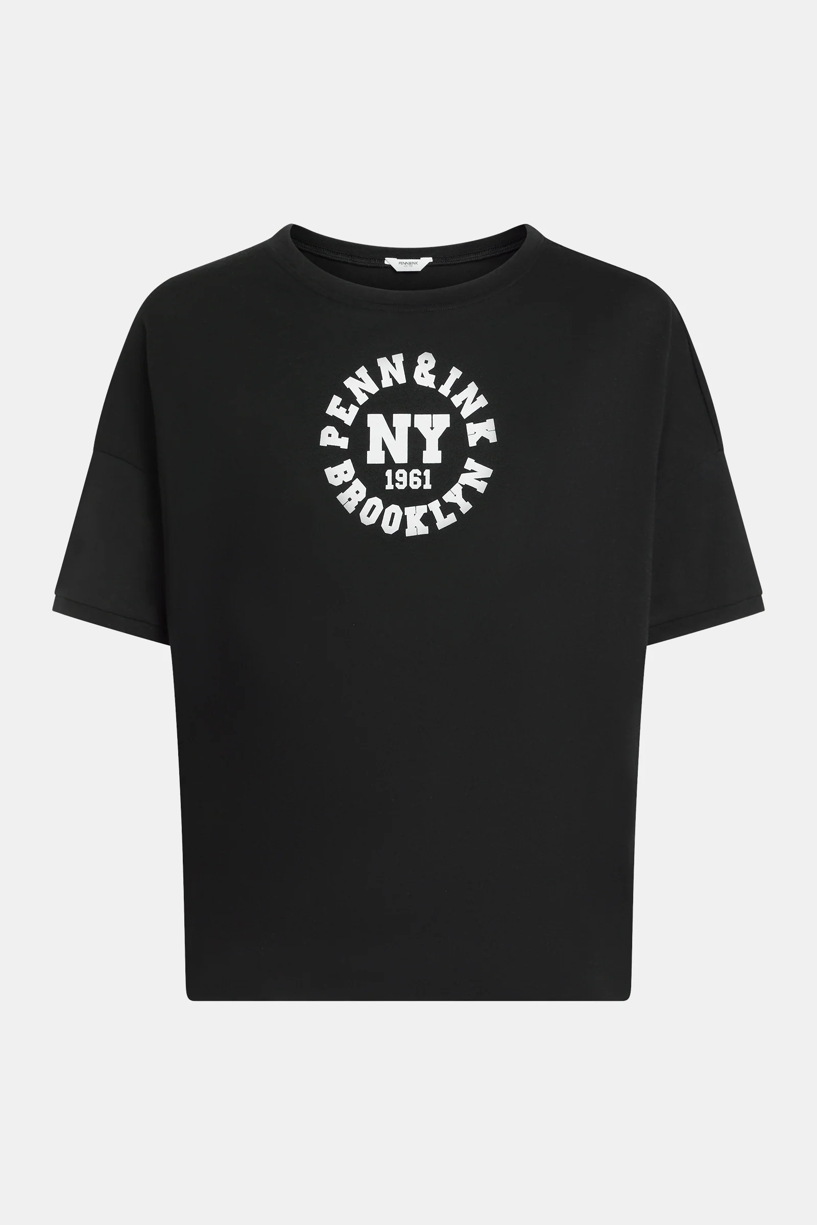 T-SHIRT PRINT (S26T1250) BLACK - WHITE - Image 2