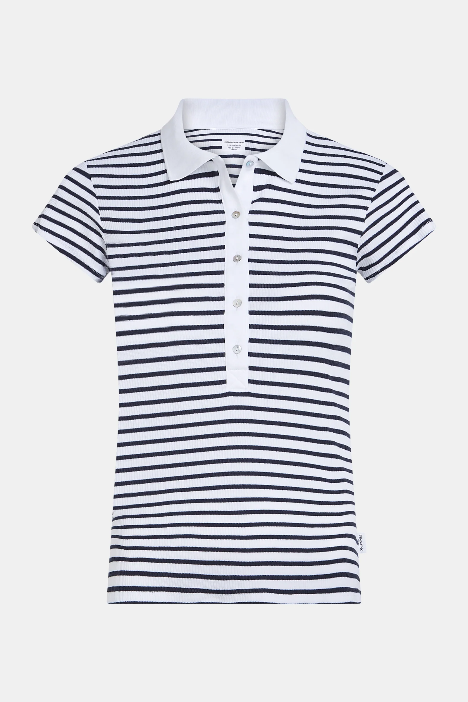 T-SHIRT STRIPE (S26F1820) WHITE - NAVY - Image 2