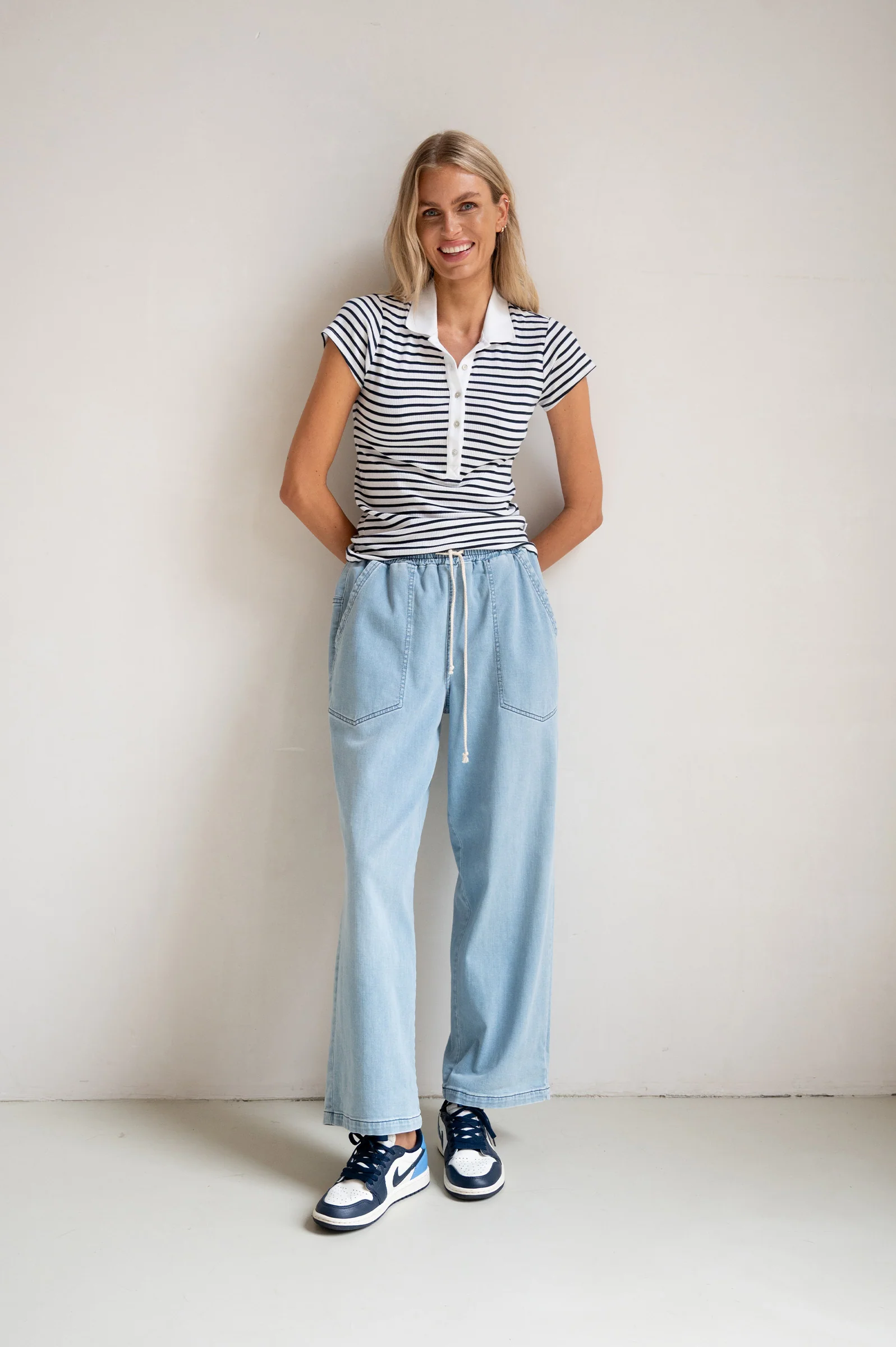 T-SHIRT STRIPE (S26F1820) WHITE - NAVY - Image 5