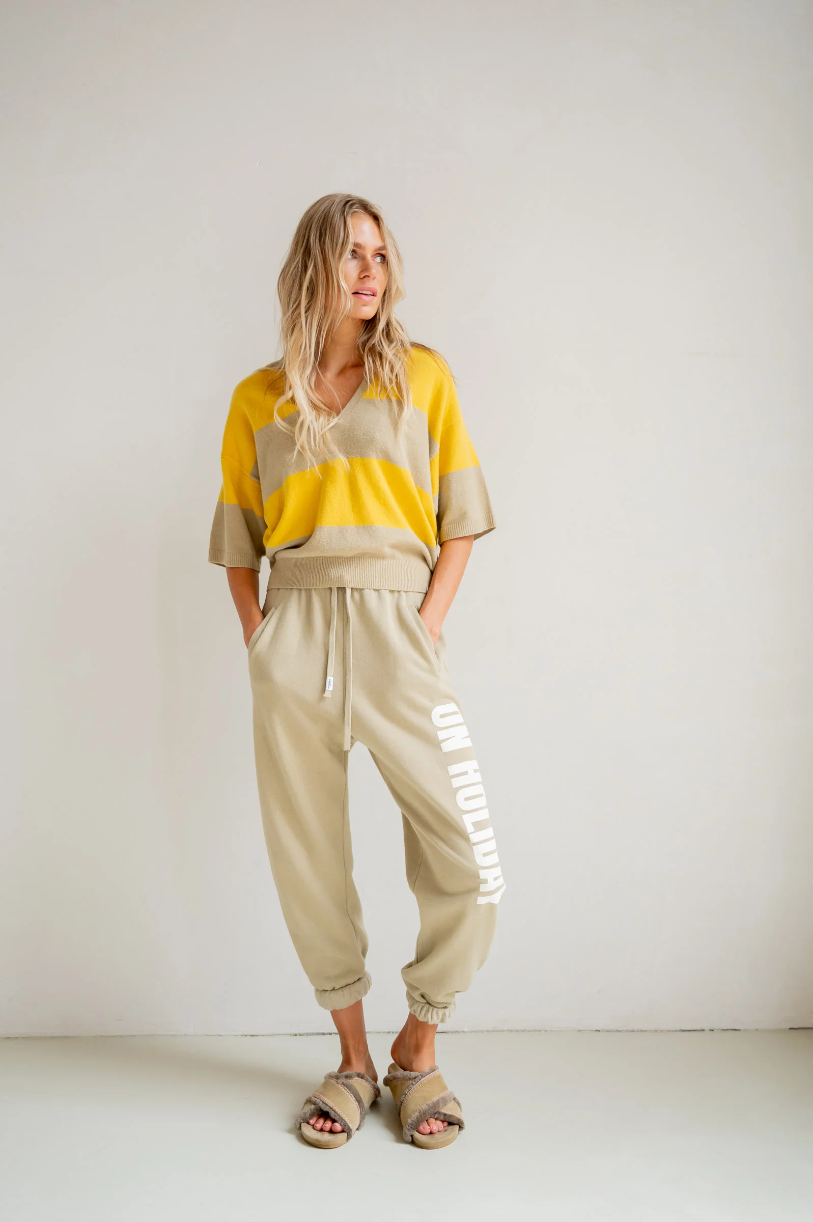 TROUSERS PRINT (S26F1828) PEPPER - ECRU - Image 4