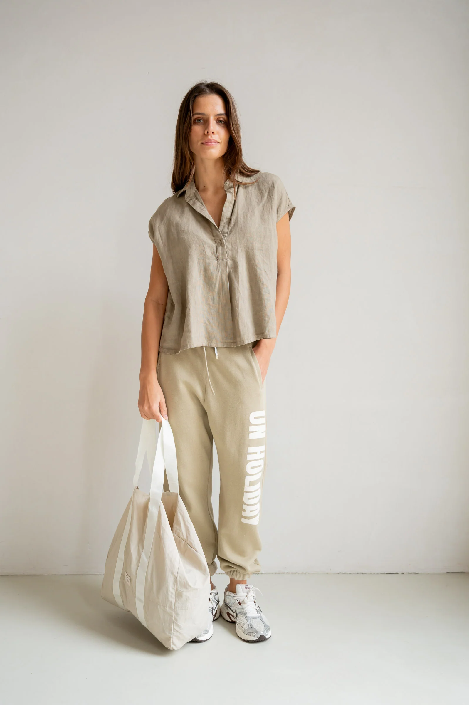 TROUSERS PRINT (S26F1828) PEPPER - ECRU - Image 6