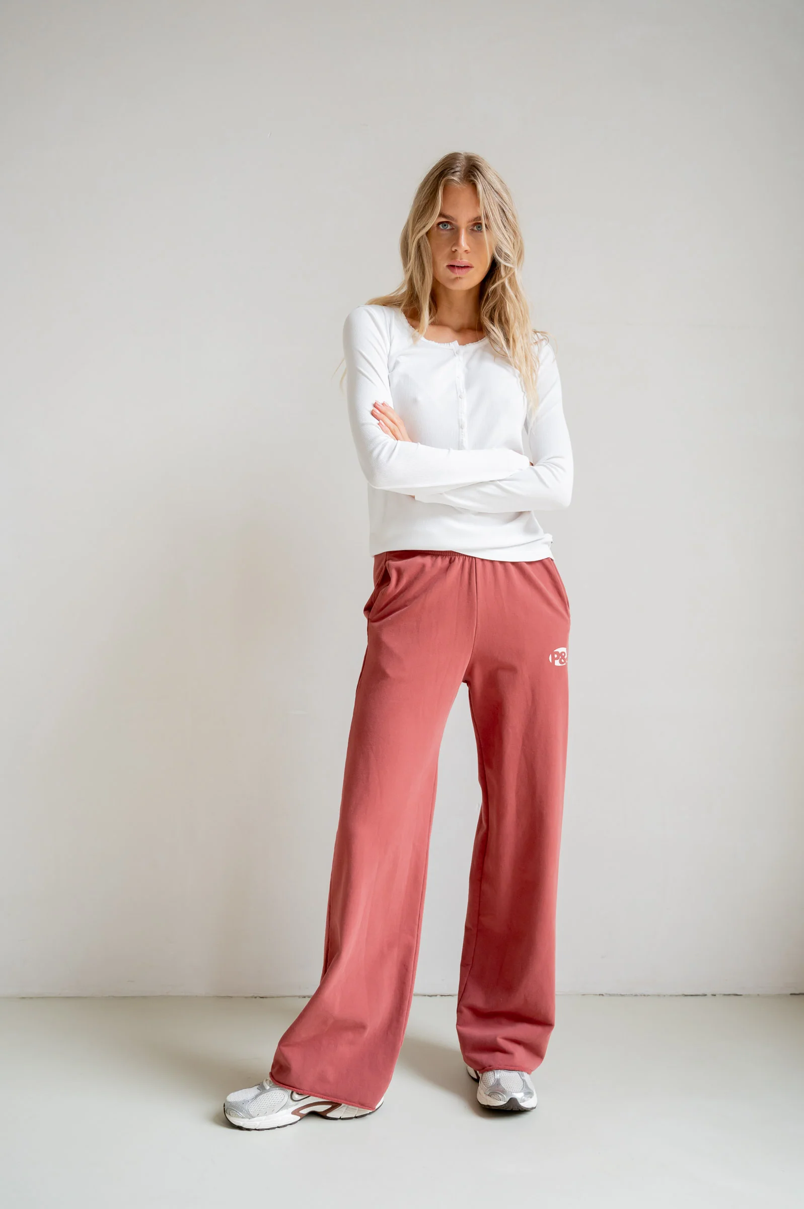 TROUSERS PRINT (S26F1834) BURGUNDY - ECRU - Image 4