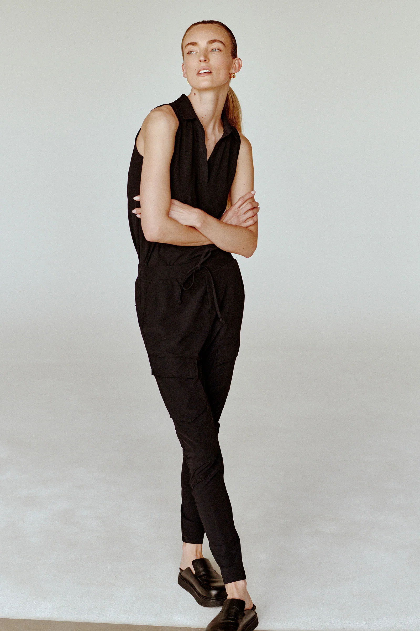 TROUSERS (CARGO) BLACK - Image 4