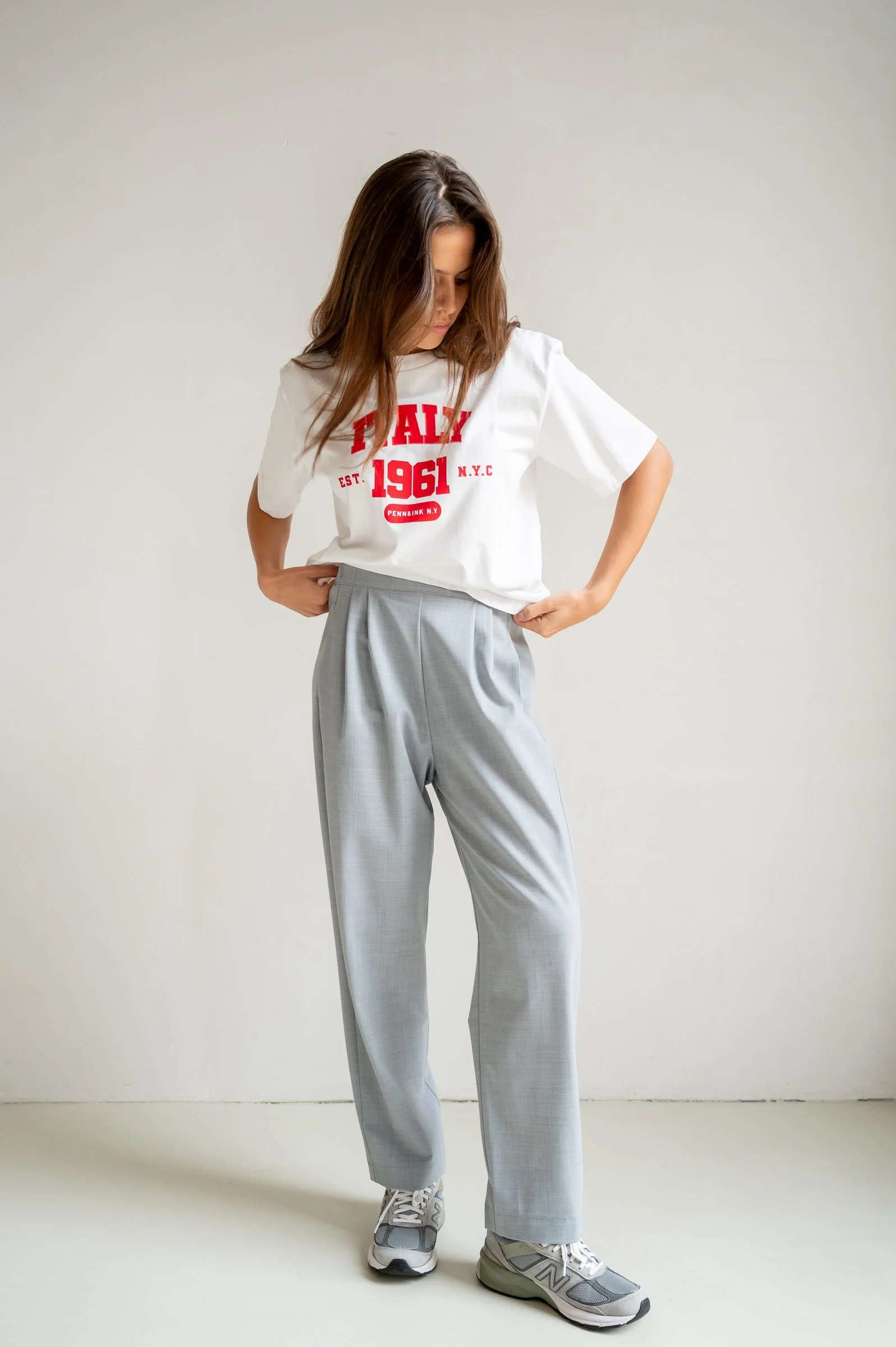 TROUSERS (S26N1721) GREY MELANGE - Image 4