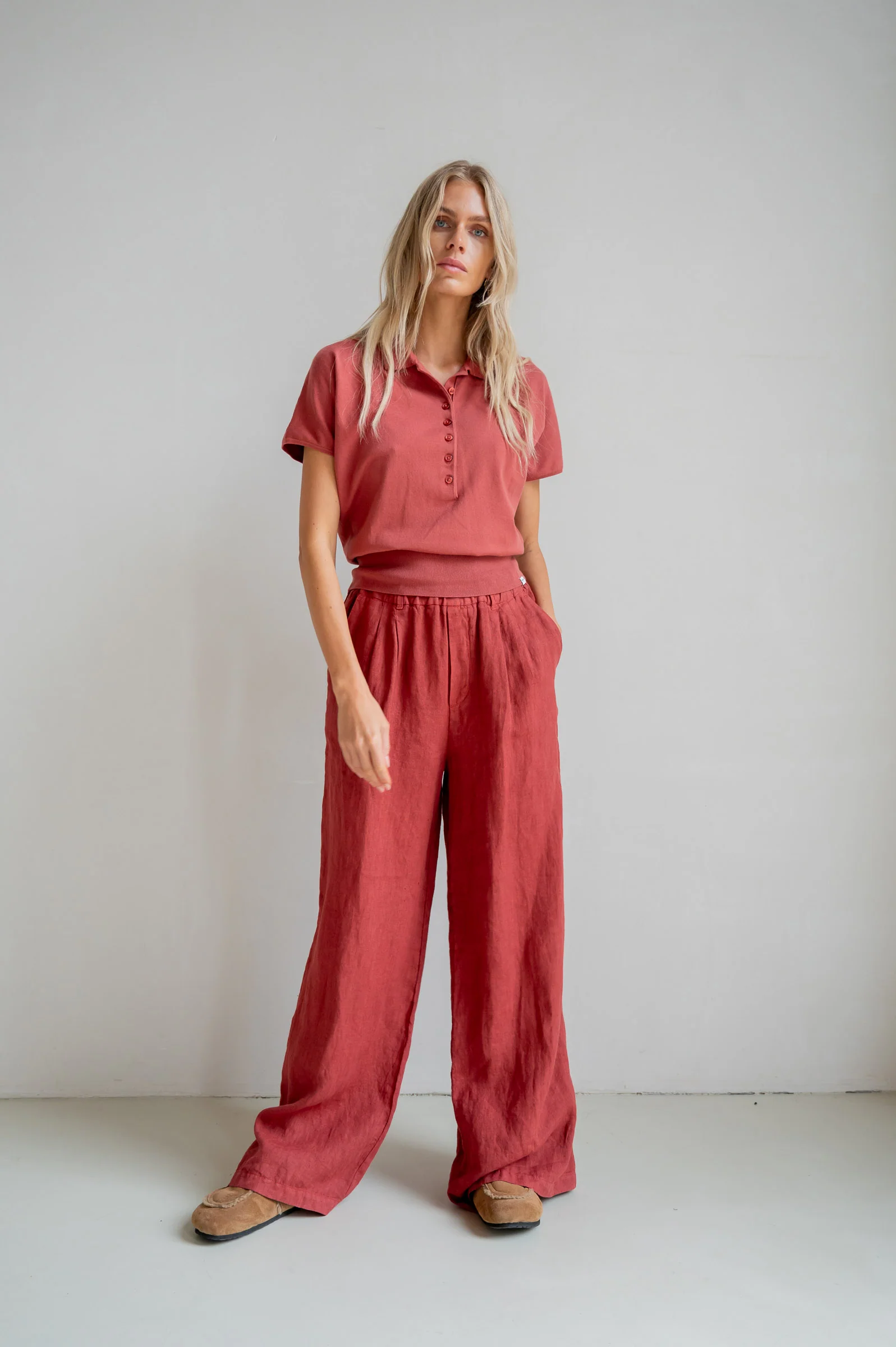 TROUSERS (S26Z844) BURGUNDY - Image 5